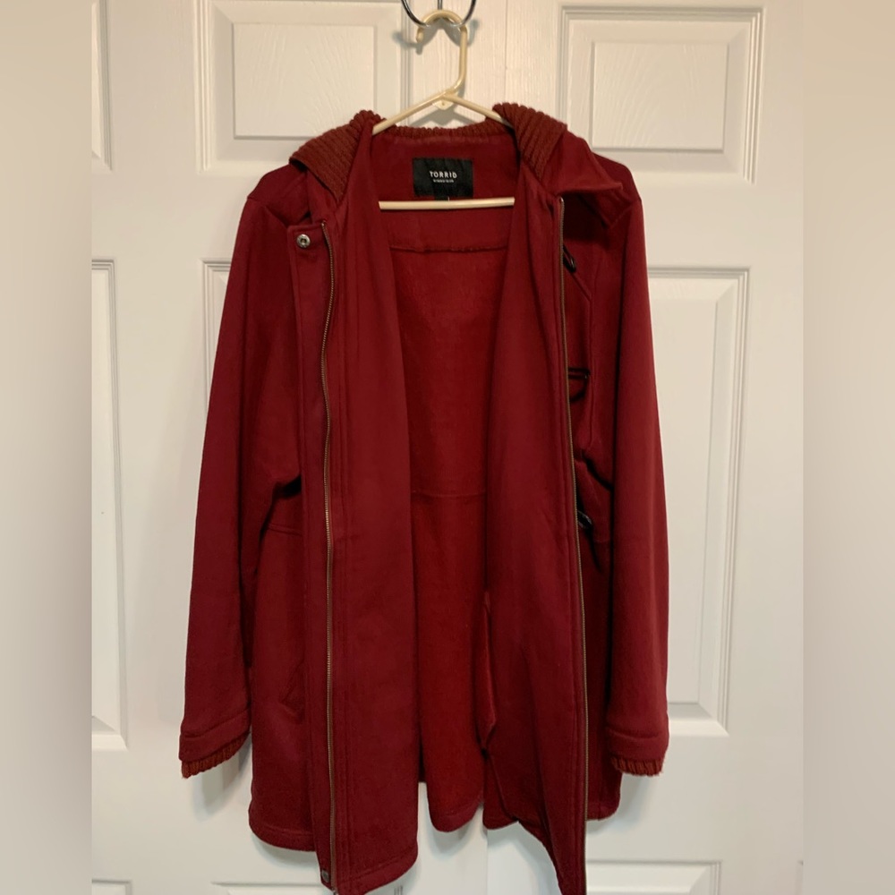 Torrid Heavy Knit Toggle Coat - size 18/20 - Picture 9 of 12